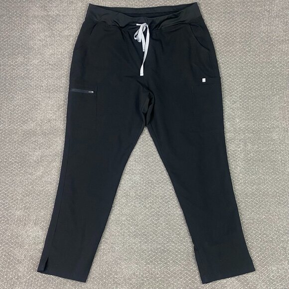 Figs High Waisted Yola Scrub Pants Women's XXL Black Yoga W22SW2013 - Picture 1 of 13